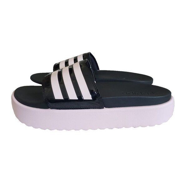 Adidas Shoes Adilette Platform Slides Sandals Black/Pink  Men\'s Size 10 IH0720 main image 7